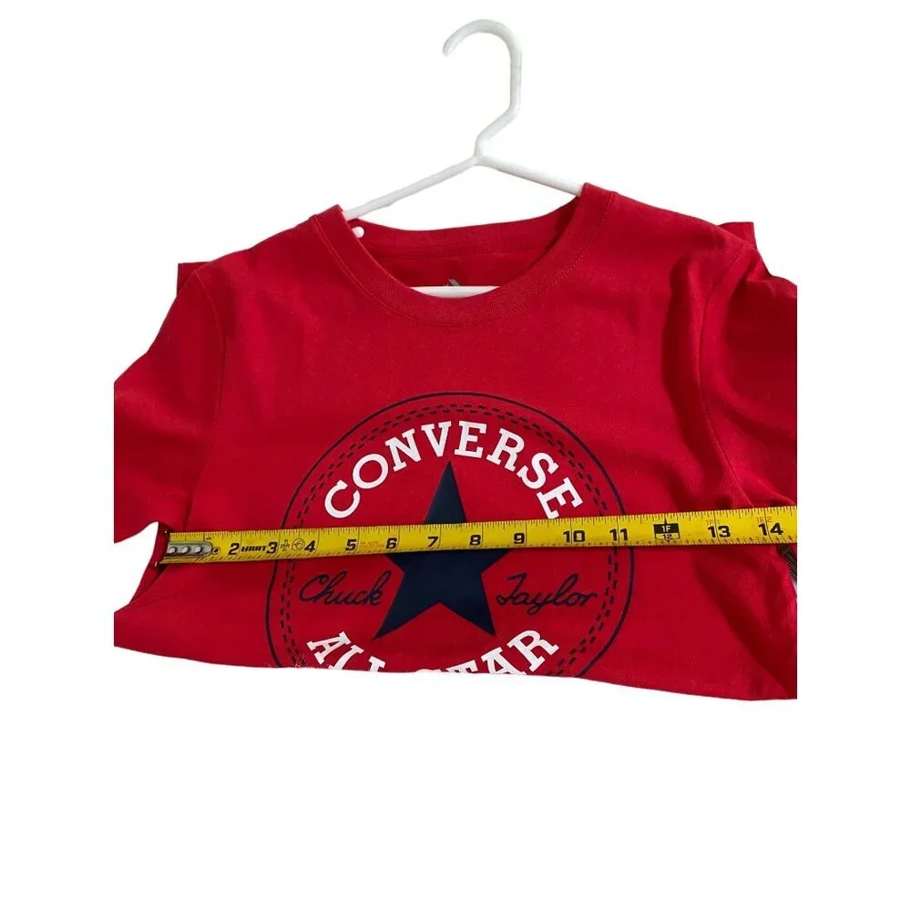 CONVERSE Boys Logo T- Shirt, Crewneck, Size S 8-10 Years, Red